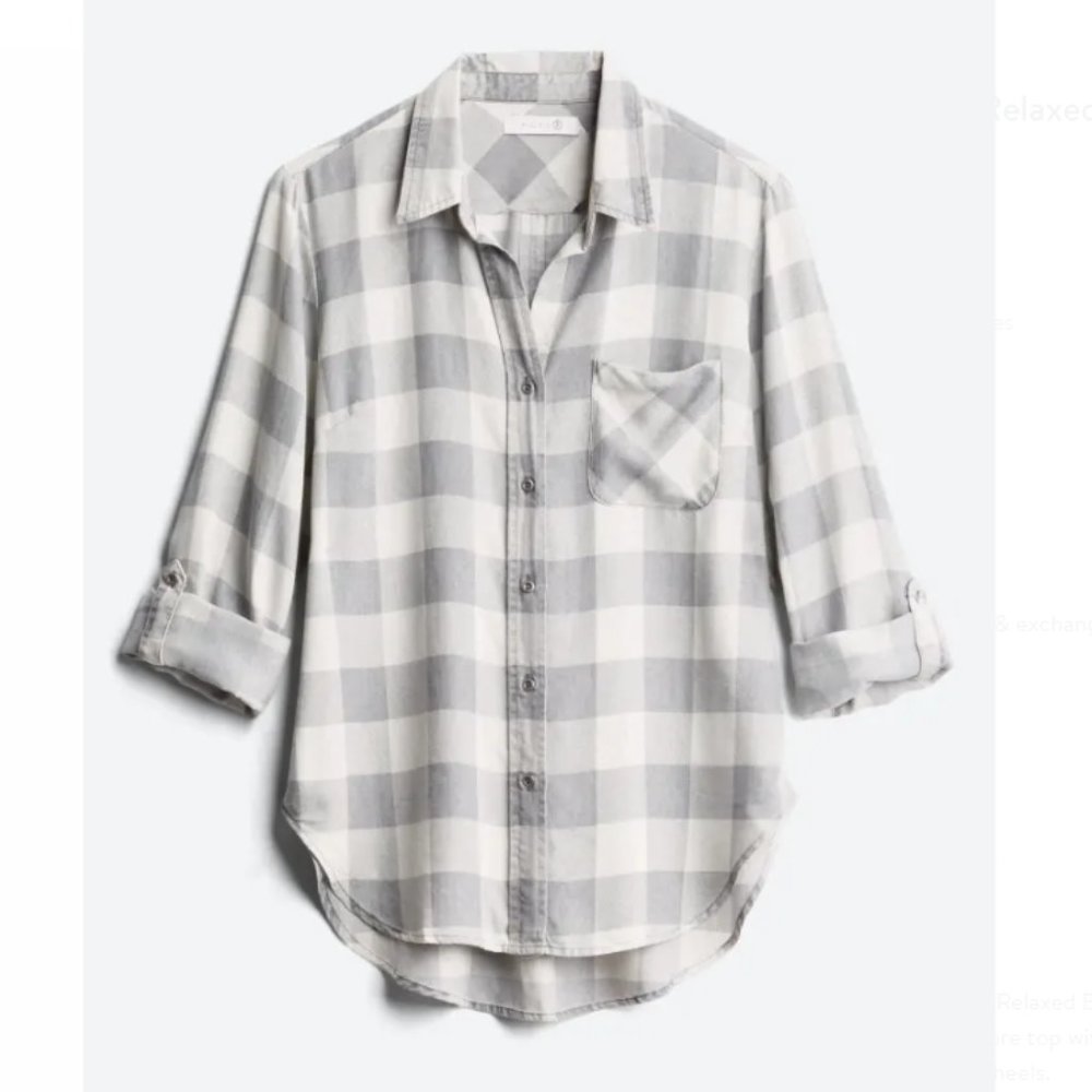 BILLY T Mabry Chambray Relaxed Button Down Top - NWT